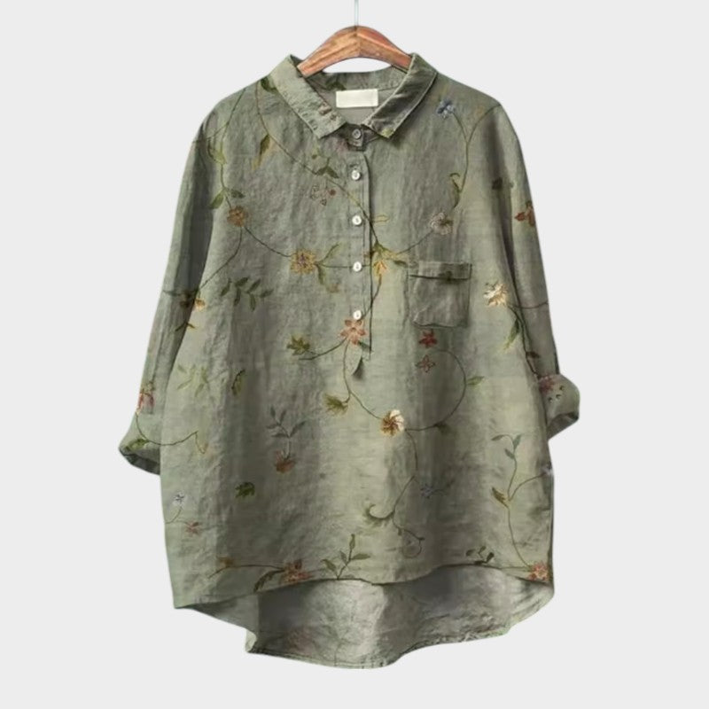 Amelia | Bluse Handgemacht mit Spitze
