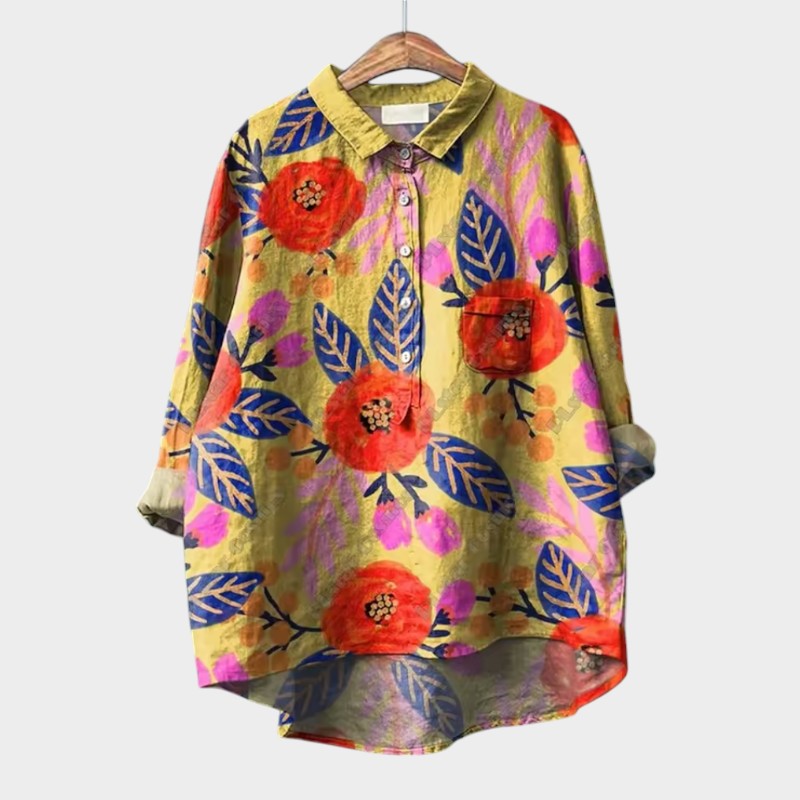 Livia | Premium Bluse mit Spitzenverarbeitung