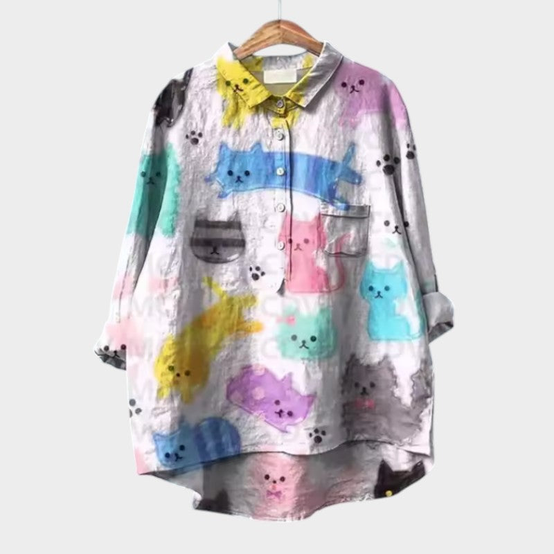 Amelie | Premium Bluse mit Floralen Applikationen