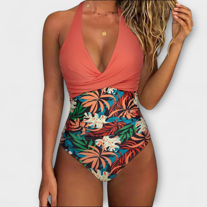 Florence - Eleganter Badeanzug Damen mit V-Ausschnitt