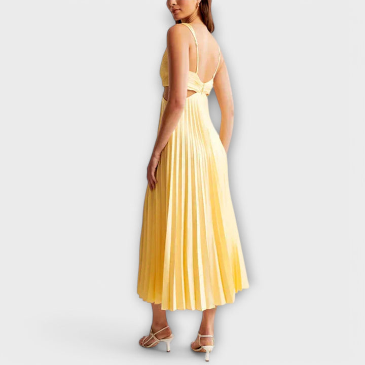 Elegantes Midi-Abendkleid mit Plissee